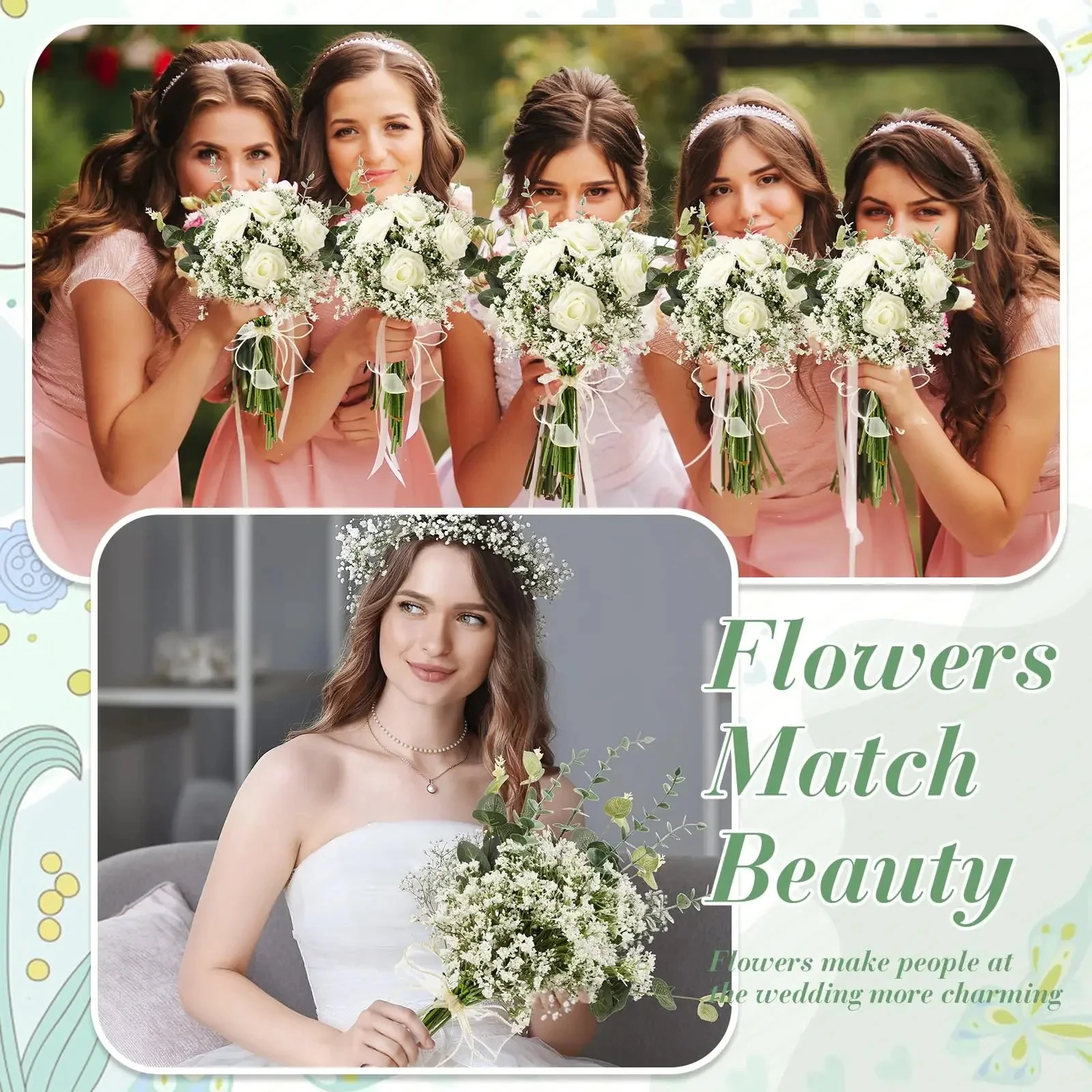 10 stücke Künstliche Blumen Gefälschte Gypsophila Baby Atem Blume Für Home Dekoration Hochzeit Party Blumensträuße DIY Zubehör – Detail 7