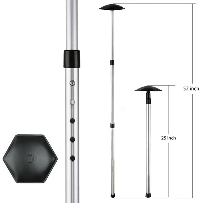 Top!-Golf Club Stiff Arm, Golf Travel Bag Support Rod Stick With Anti-Impact Support Cover,Foldable Golf Bag Support Stick