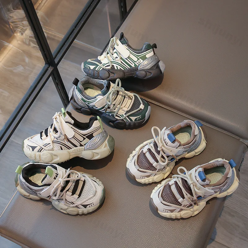 

Children's Running Shoes 2025 Autumn New Girls Non Slip Breathable Casual Shoes Lightweight Comfortable Soft Sole Boys' Sneakers