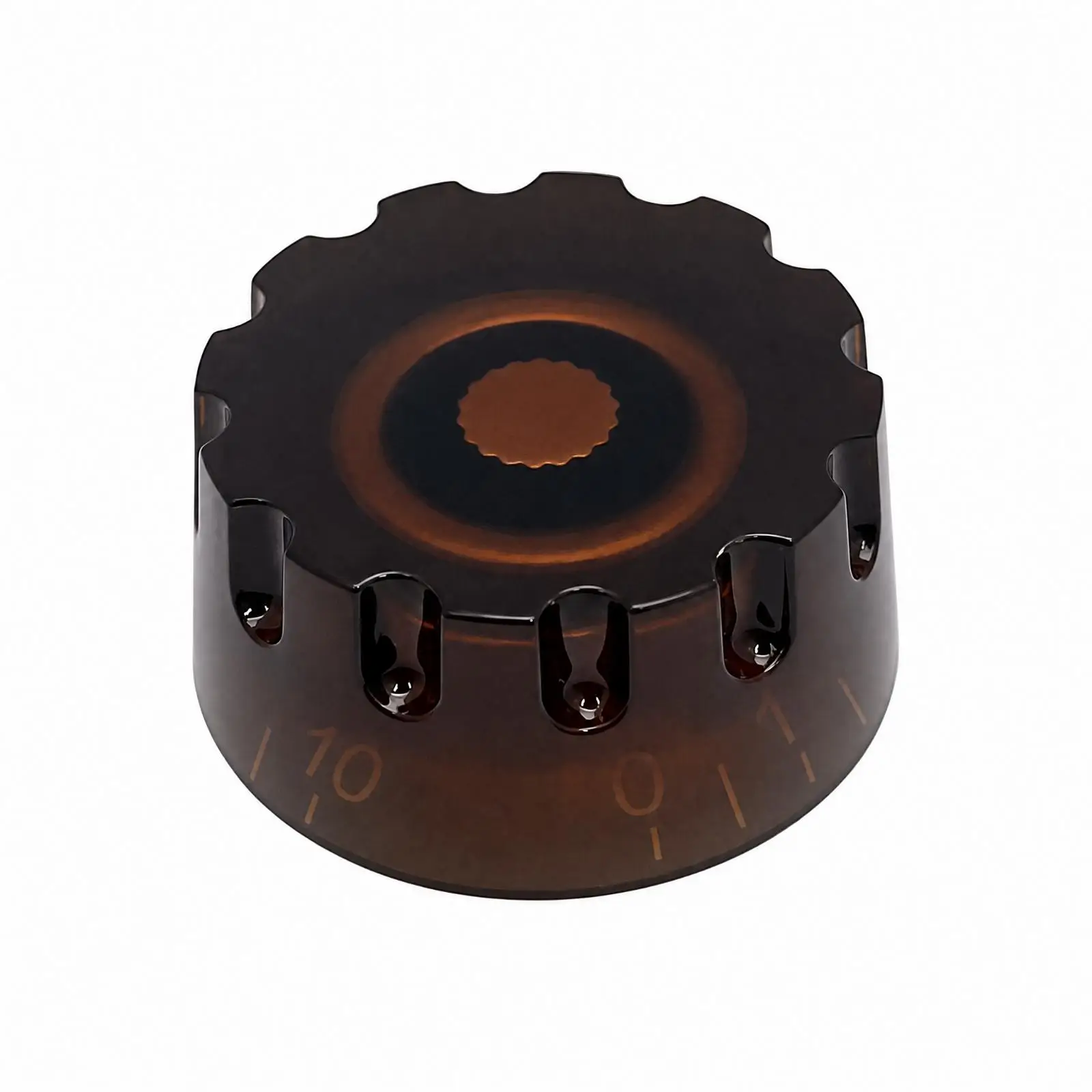 Gear-Shaped Acrylic Guitar Control Knob Customization Replacement Guitar Knob with 6 Mm Shaft Opening Numbered for Rehearsal,