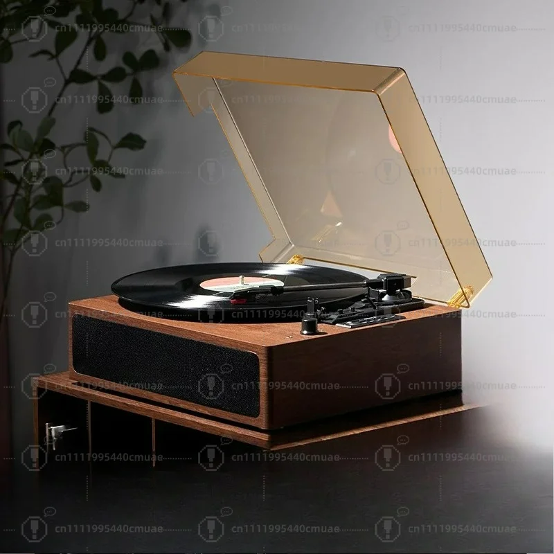 Vinyl record player retro phonograph bluetooth stereo integrated living room ornament record player