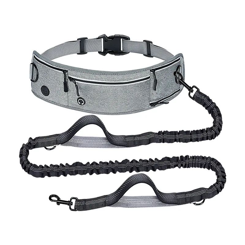 

Running Dog Leash Nylon Reflective Multi-functional Retractable Sports Waist Bag Pet Leash