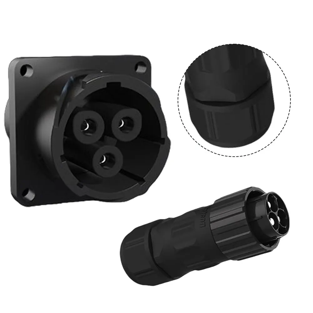 

3-контактный разъем 80А для наружного применения, подключение проводов методом пайки, для систем накопления энергии, авиационный разъем