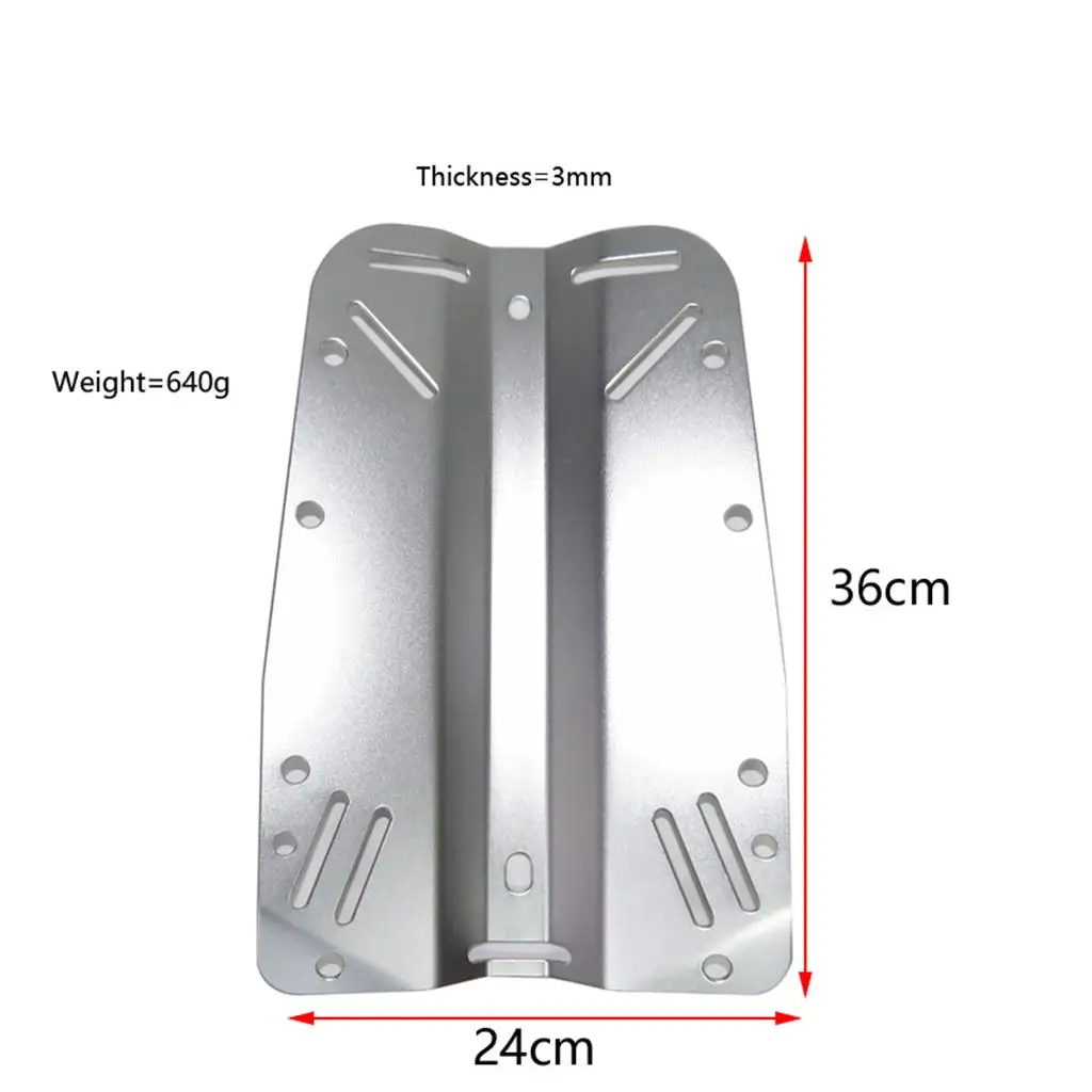 Aluminum Diving Back Plate Scuba Tech Diver Backplate Harness Hardware Equipment for Kids Teens Girls Women Short Adult