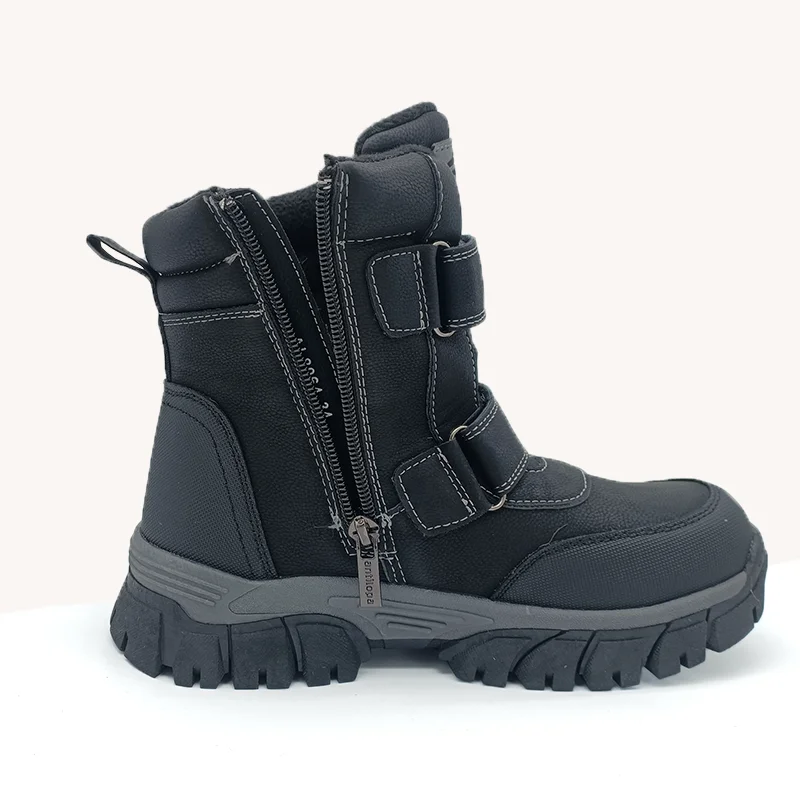 NEW 1pair Waterproof Boy Wool Snow Boots Winter Warm Leather Ski Children Boot,-40 or -30 degrees Kid Boot