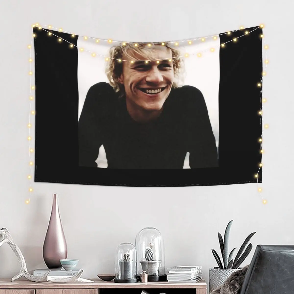

Blond Heath ledger on black background Tapestry Wall Hanging Decor Aesthetic Decoration Decor Home Decorations For Room Tapestry