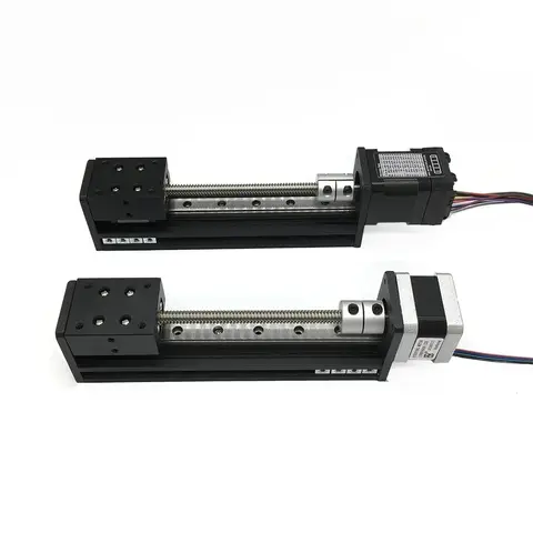 Mini T-type Linear Rail Stage Nema 17 Motor Drive Kit CNC Sliding Table Motor Z Axis Linear Translation Stage for Lathe Laser