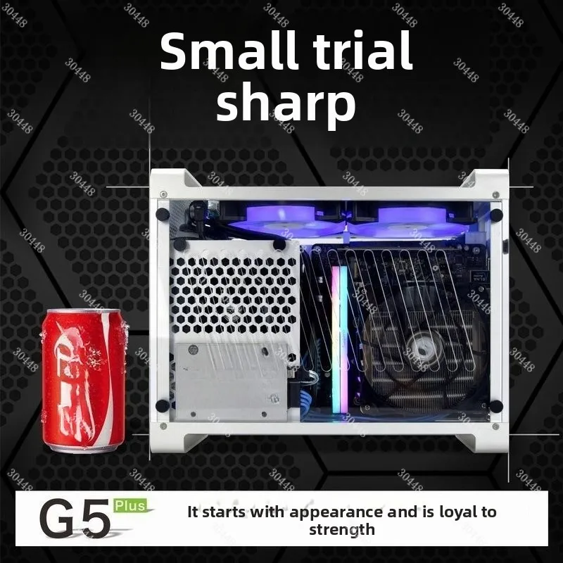 

G5Plus Mini Aluminum A4 Case Side Window Desktop ITX Carrying Case Supports 3080