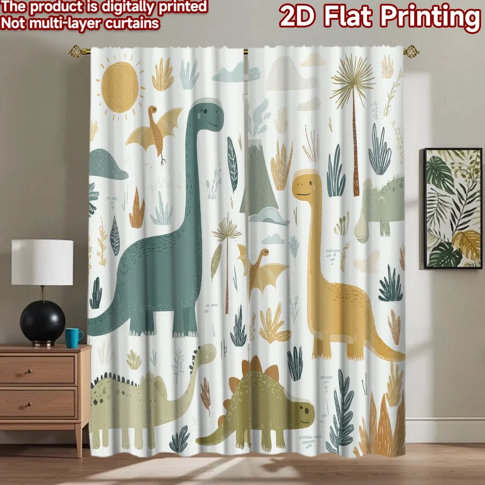 

1pc 2D flat Photography Backdrop Party Backdrop Dinosaurs in Prehistoric Landscape 100% Polyester Birthday Party Perfect for