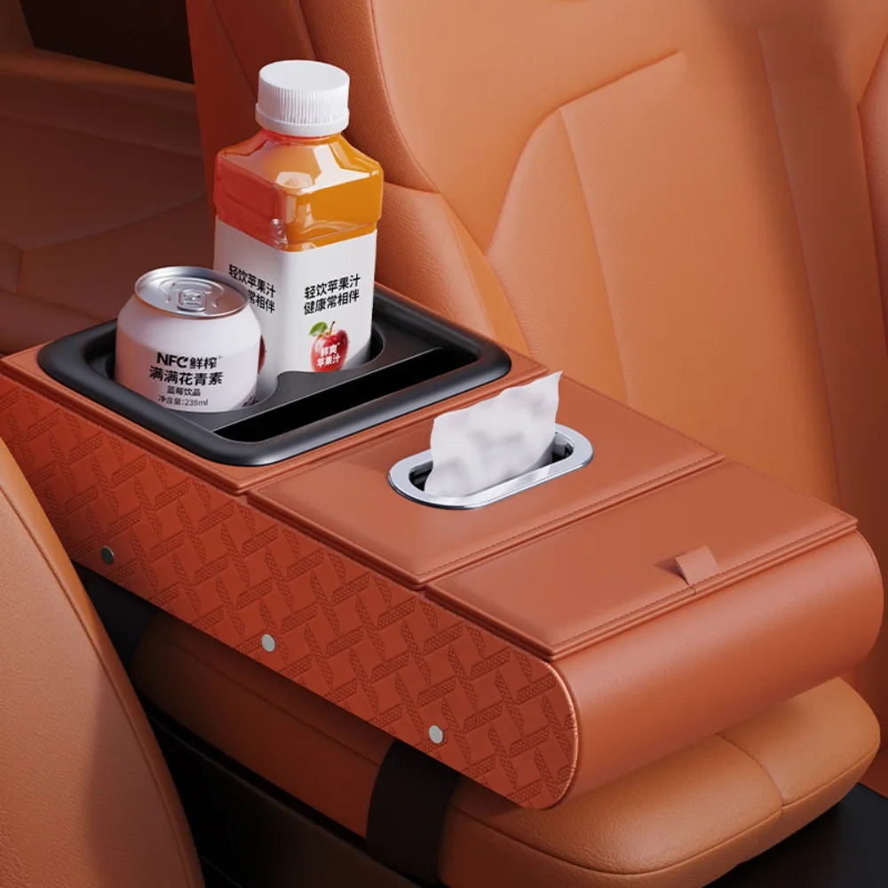 Multifunctional Car Armrest Storage Box Waterproof Thicken Center Console Armrest Pillow Easy Installation Comfortable