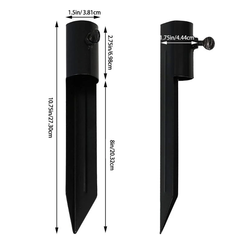 4pcs torchs الحديد Stakes Torchs Resistant Torchs Stakes Ground تأمين ترقيات المخاطر لضوء الحديقة والمظلات #3