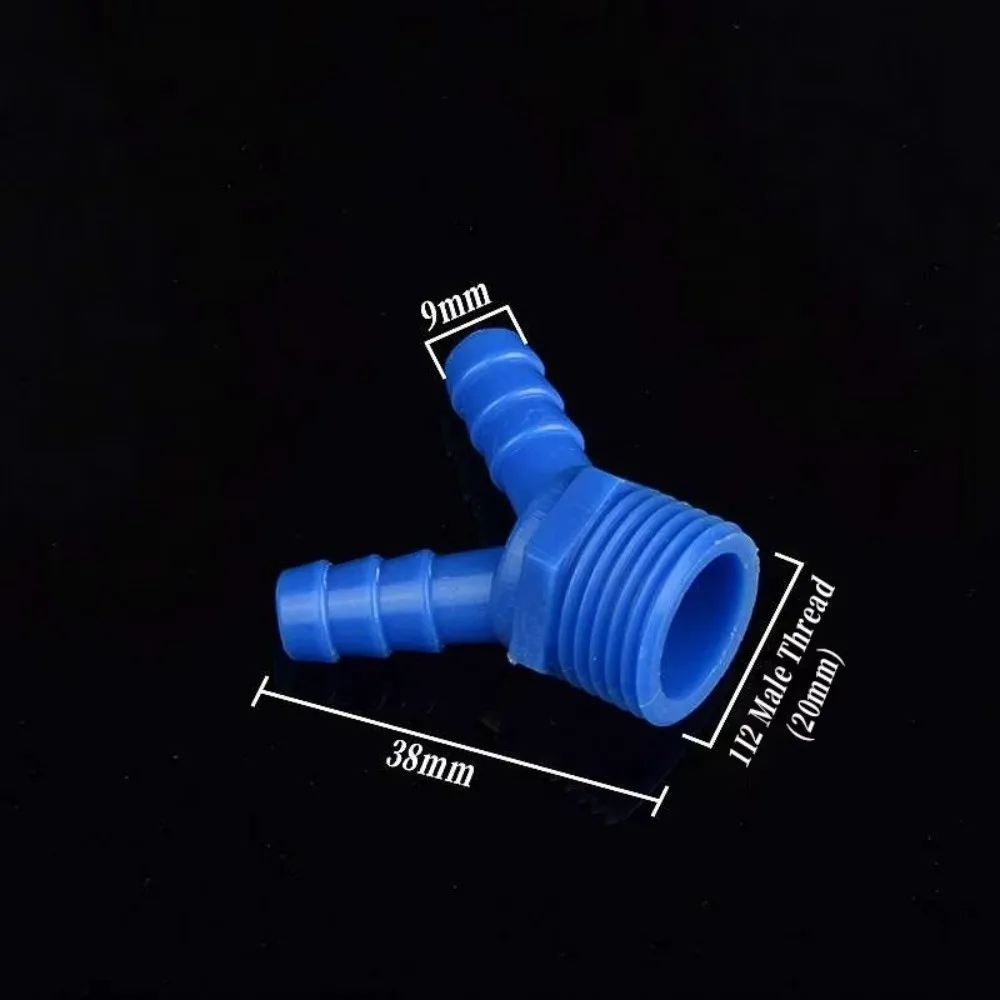 Plastic Male Thread Water Divider Multi Outlet Barbed Port Aquarium Fish Tank Hose Connector Manifold Distributor Y Type