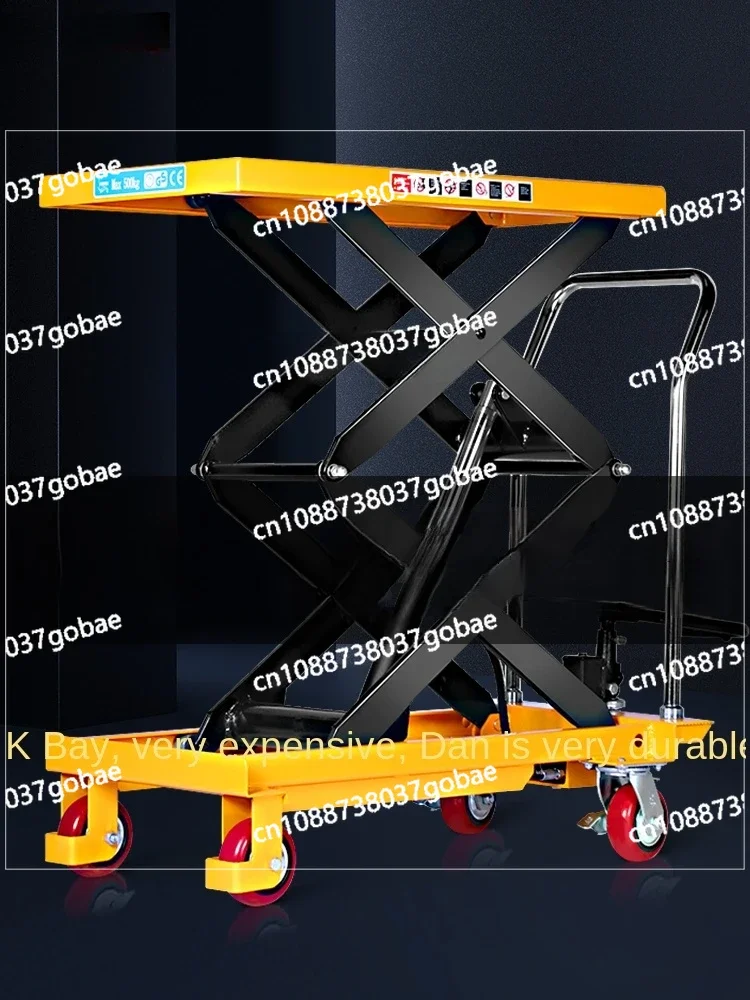 YY Manual Hydraulic Lift Flat Wagon Mobile Lift Car Manual Lift