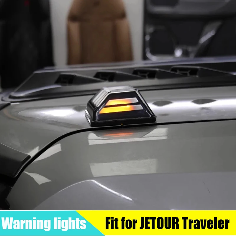 Car Hood Decoration Daytime Running Light Fit for CHERY JETOUR Traveler T2 2023+ Modification Turn Signal Car Exterior Parts