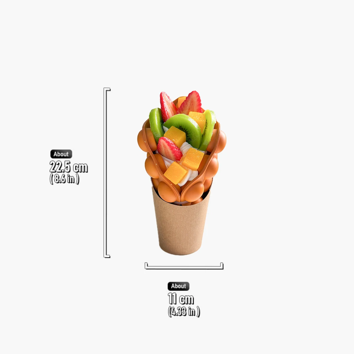 وافل بيض الشوكولاتة والفاكهة والآيس كريم المقلد - نكهات متنوعة وحلوى وهمية، وديكور عيد الفصح، ودعامة صور للحفلات #6