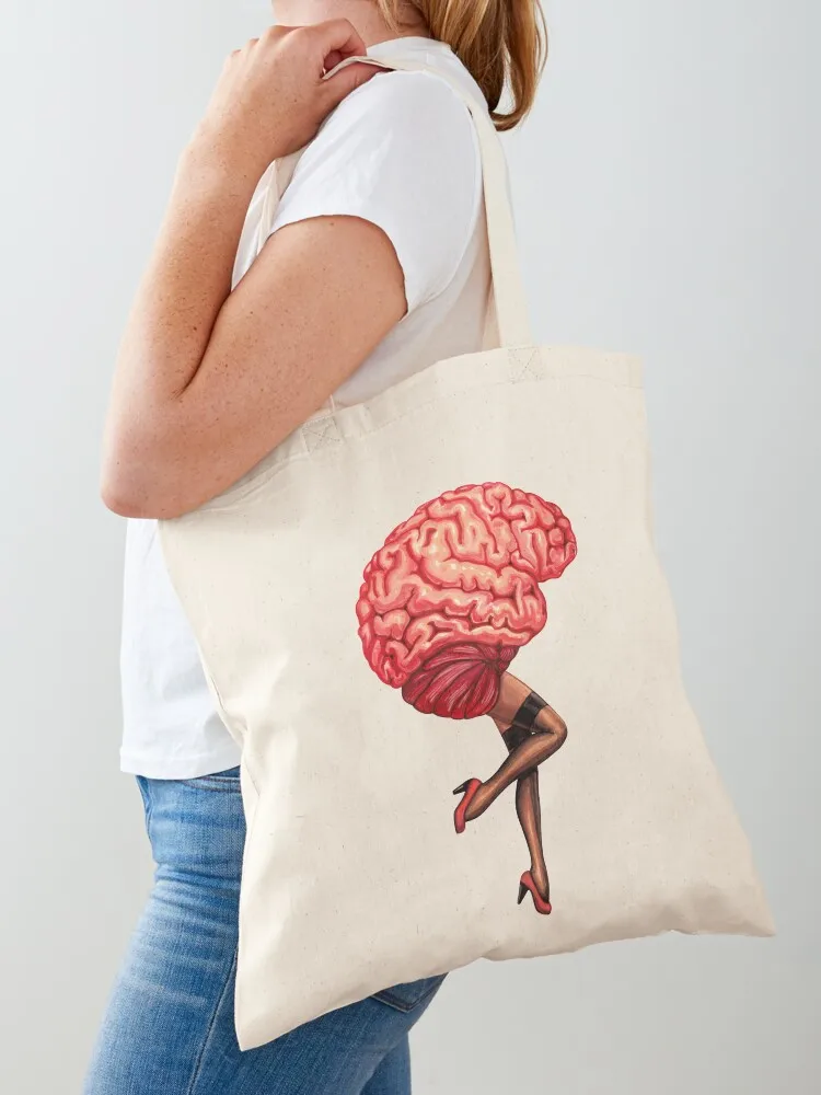 

Brain Pin-Up Tote Bag canvas tote bags the tote bag Women's beach bags Cloth bag