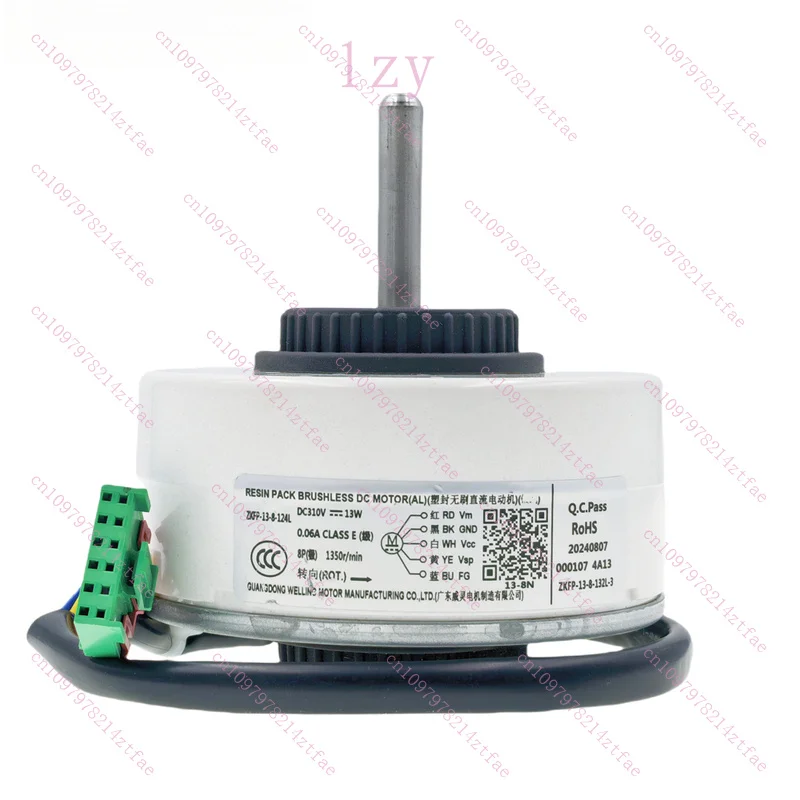 

Новый двигатель вентилятора постоянного тока для внутреннего блока кондиционера AUX ZKFP-13-8-124L DC310 13W 1350 об/мин, запчасти для кондиционеров