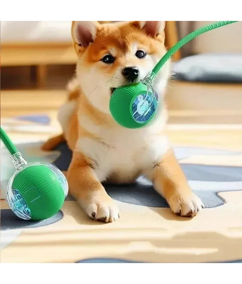 لعبة الكرة التفاعلية للقطط، كرة دوارة أوتوماتيكية مع ذيل، لعبة تفاعلية ذكية للحيوانات الأليفة قابلة لإعادة الشحن، فأرة ذكية للقطط