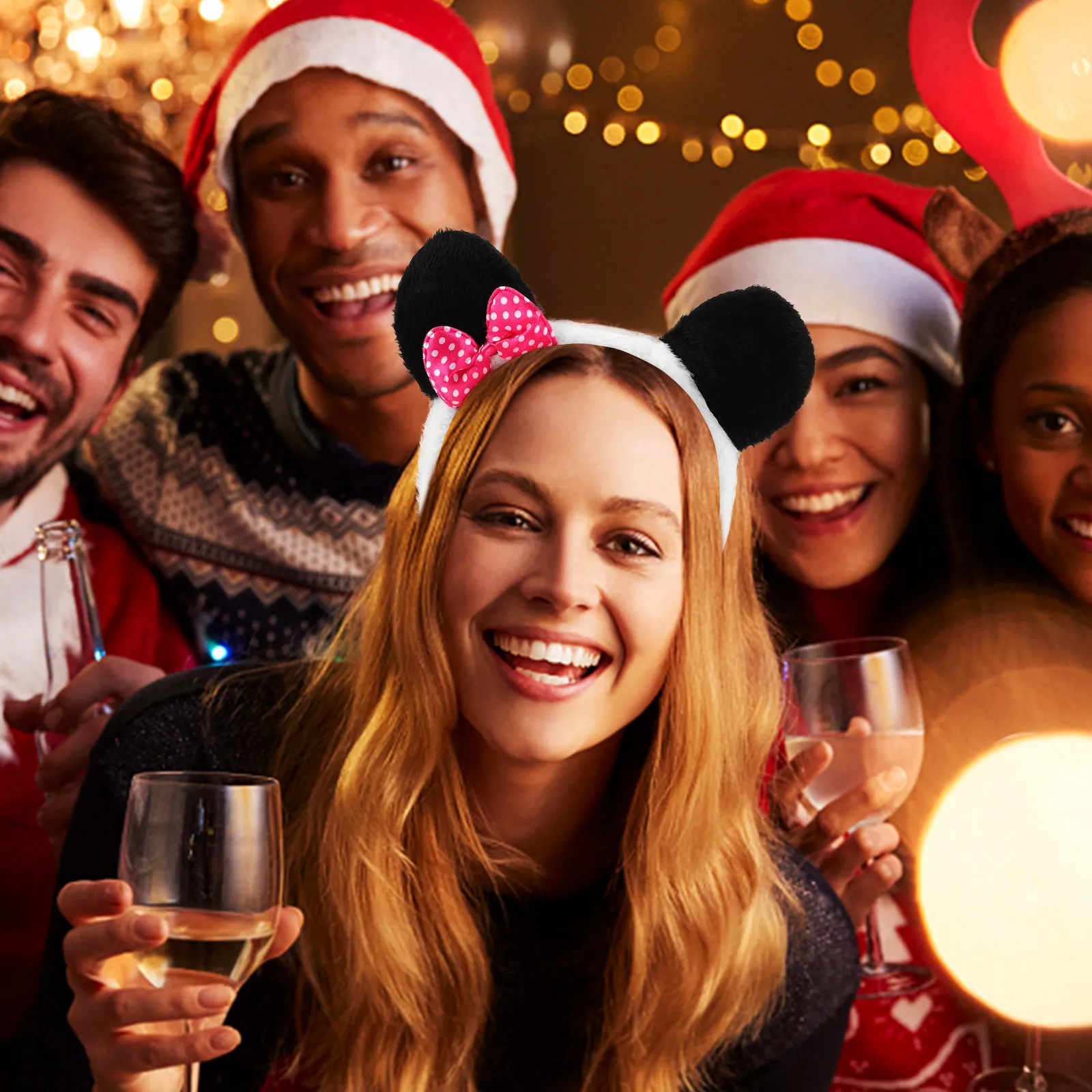 2 sets Panda-kostuumaccessoires Set hoofdband strikje staart voor rollenspel themafeesten Panda haaraccessoires