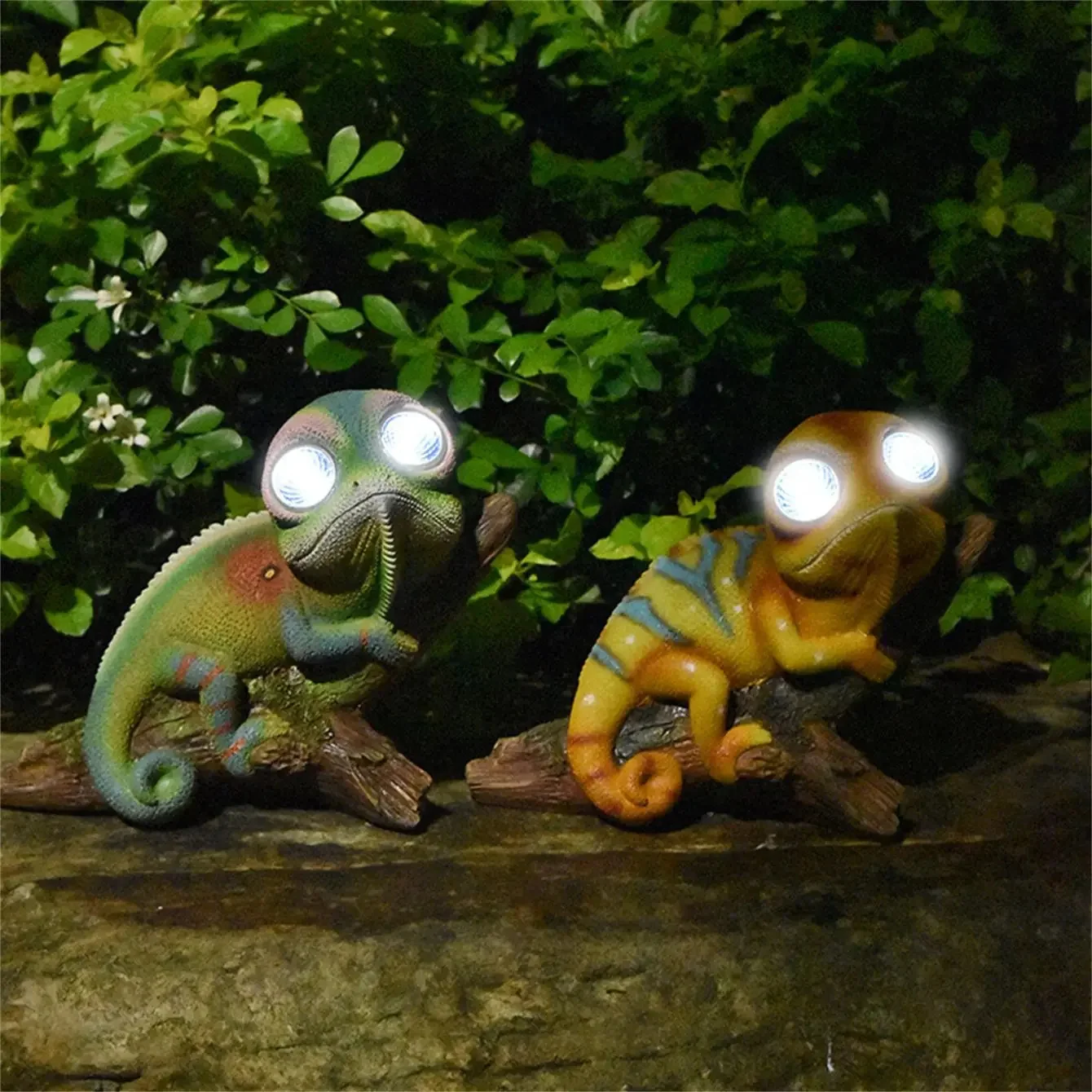 Solar Statue Lizard Chameleon Resin Craft Ornament Home Outdoor Patio Garden Lawn Balcony Small Animal Decorations