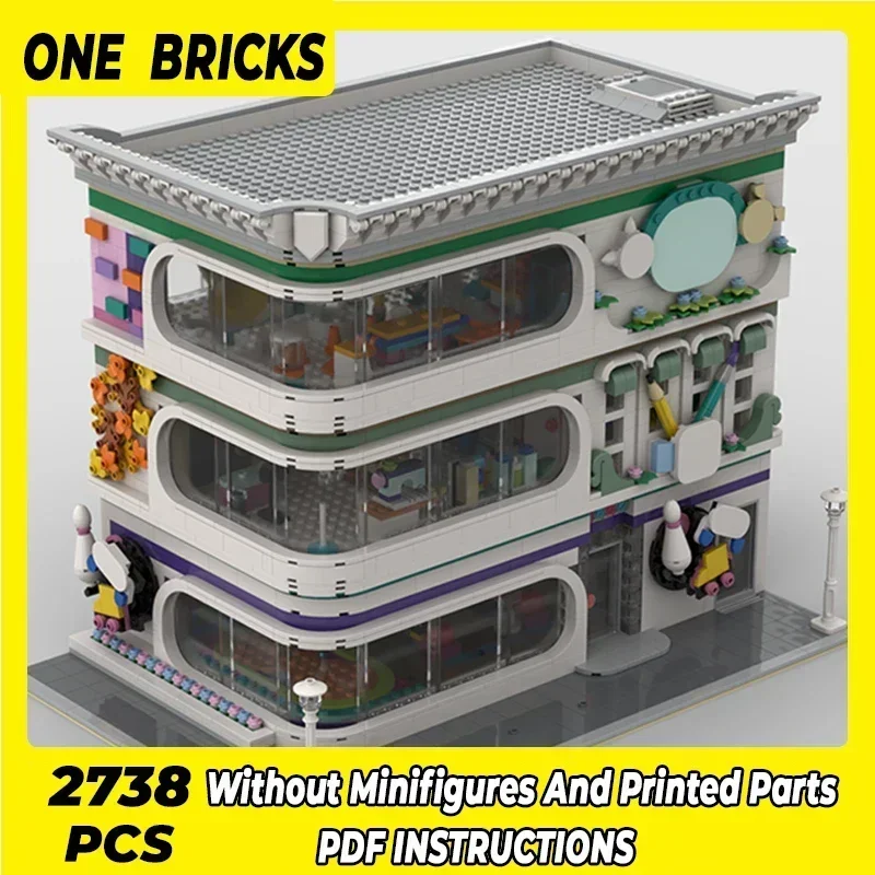 

Moc Building Blocks Modular Street View Friendship Tower Technical Bricks DIY Assembly Construction Toys For Child Holiday Gifts