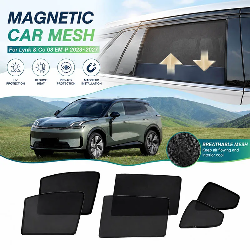 Sun Shades For Lynk & Co 08 EM-P 2023~2027 Sunshades Magnetic Heat insulation Curtains Privacy Window Visor Car Accessories