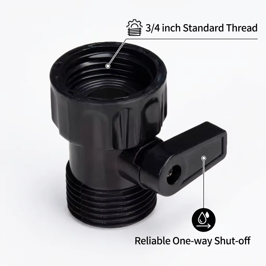 Cosweet 12 Pack Plastic Garden Hose Ball Valve 3/4'' Threaded Inlet/Outlet 24 Ports Body Easy Use Control Water Flow