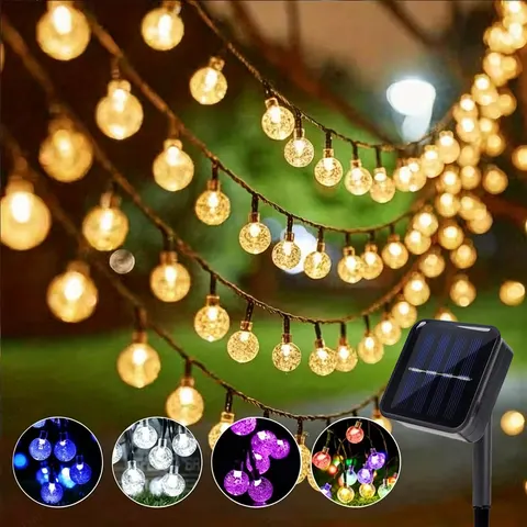 Solar Bubble Ball String Lights