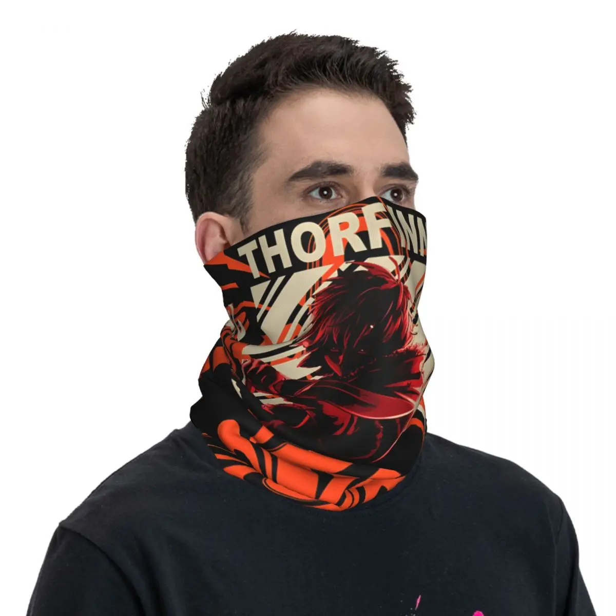 Finn thorkarlsefni-vintage seni Bandana leher Gaiter dicetak klub sepeda motor Thorfinn Wrap syal multi-penggunaan Balaclava bersepeda