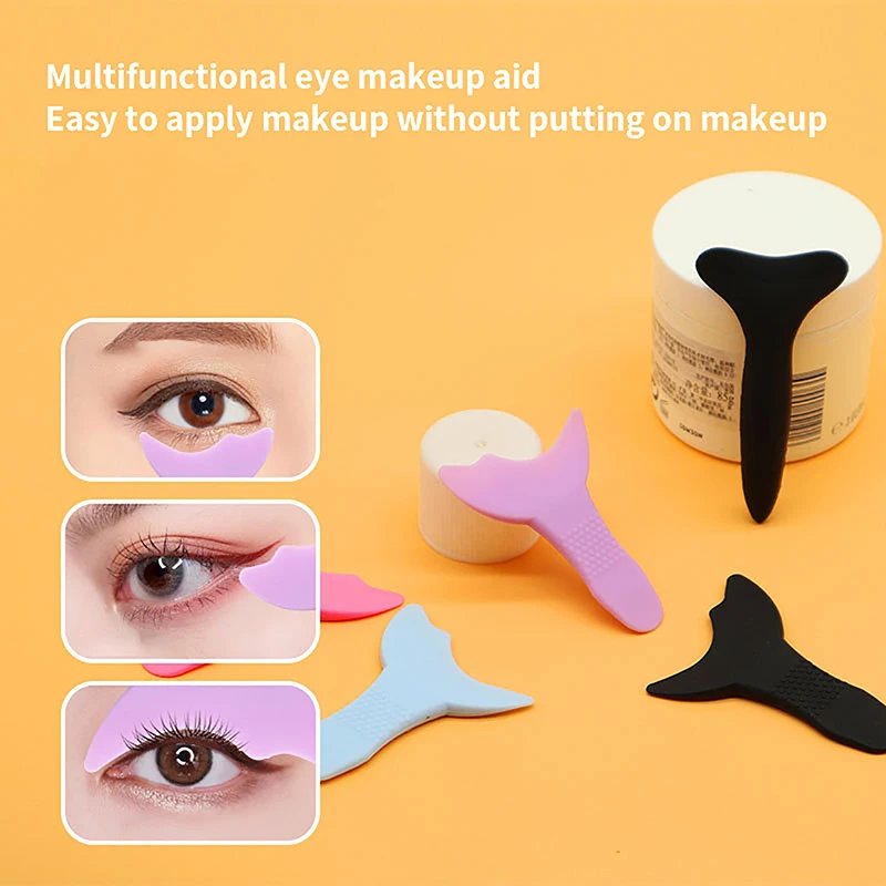 Silicone Eyeliner Stencils Wing Tips Marscara Drawing Lipstick Wearing Aid Face Cream Mask Applicator Makeup Tool Resusable