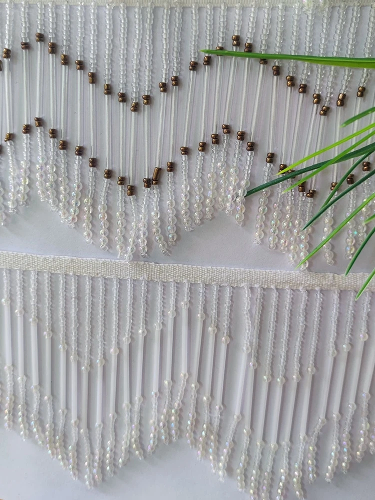 90cm Long 10cm Wide Beaded Fringe, DIY Sewing , Craft, Lampshade Bead Fringe