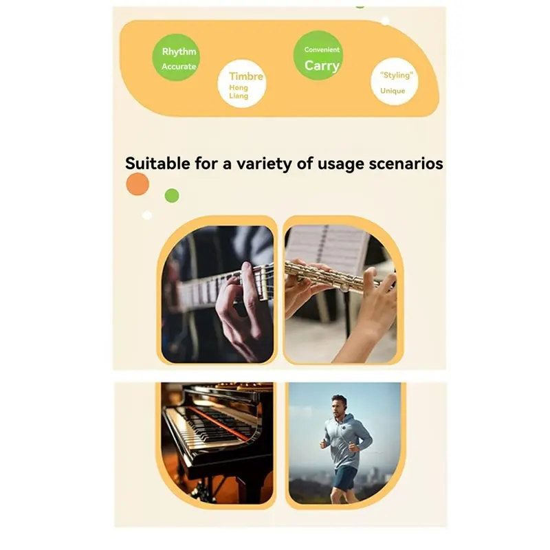 For Music& Running-Dual-Tempo Metronome, Jogging, Workouts& Rhythm Training Portable Built-In Clip