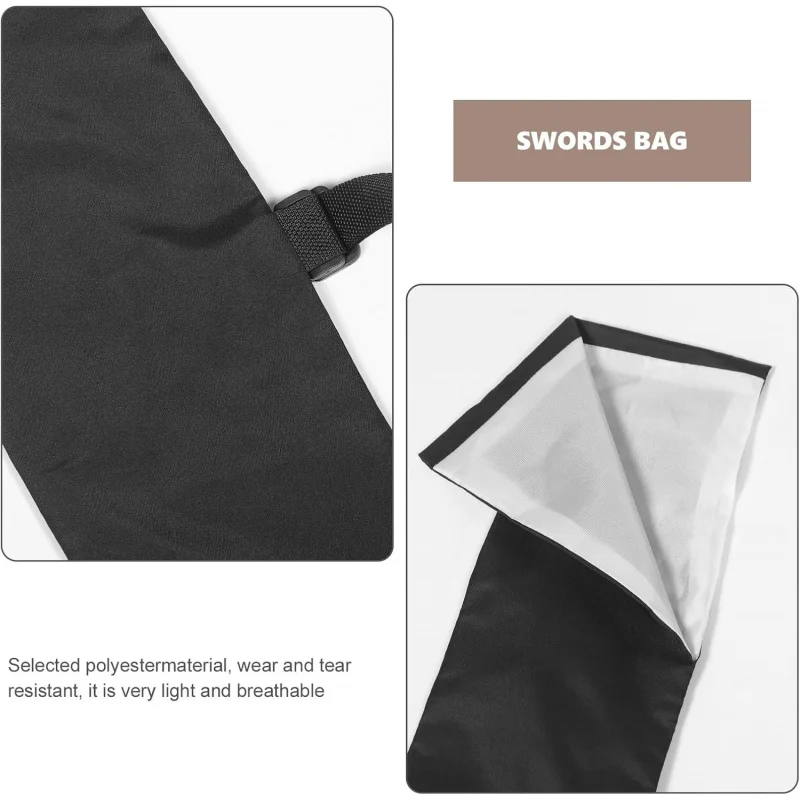 135cm Long Sword Bag Cosplay Weapon Storage Pouch Backable Katana Knife Carry Bag Protective Cloth Sleeve view 2