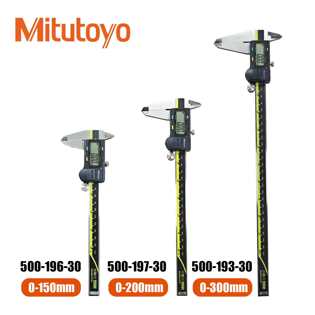 

Цифровой штангенциркуль Mitutoyo 500-196 с ЖК-дисплеем, из нержавеющей стали, 150 мм, 200 мм, 300 мм, точность 0,01 мм, измерительный инструмент