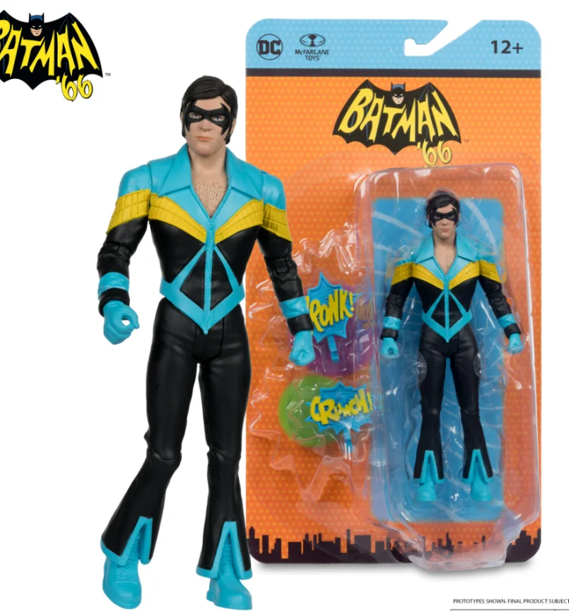 100% Original McFarlane Toys Space Batman Nightwing Bookworm Wax Robin The Riddler DC Retro: Batman 66 Comic Model Doll Figure