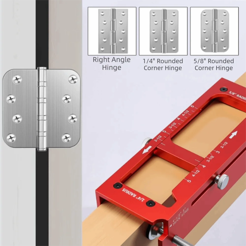 Aluminum Alloy Door Hinge Jig Durable High Accuracy Hinge Drilling Fixture Combination Stable Locator