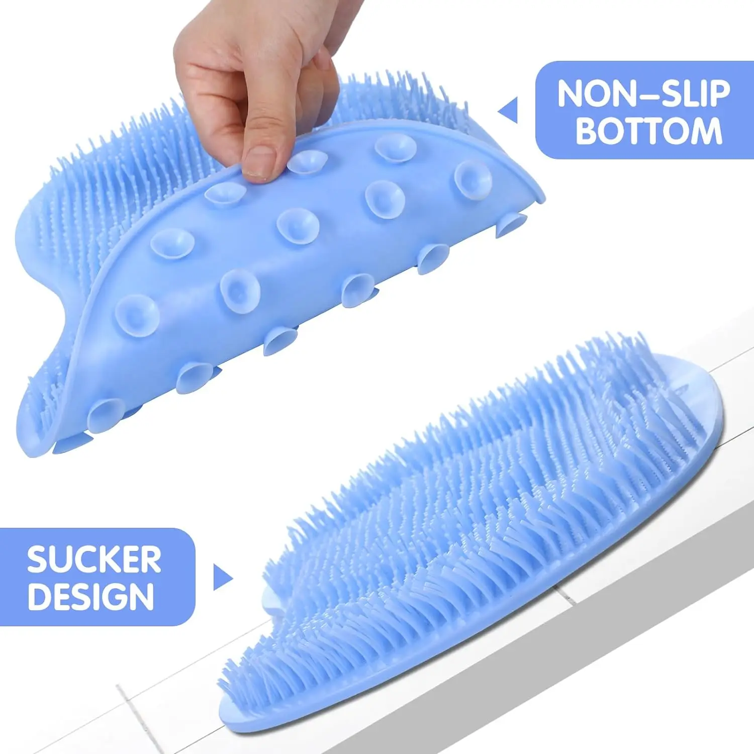 Foot Washing Mat Foot Brush Foot Washer Shower Foot Mat with Suction Cup Shower Foot Massager Scrubber Foot Bath Foot Cleaner