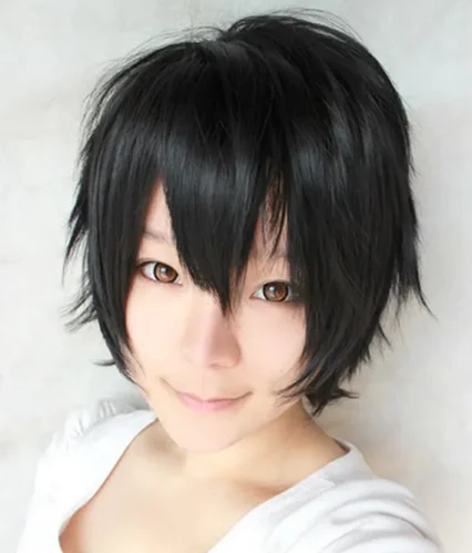 Kirigaya Kazuto Cosplay Wig Short Black Costume Sword Art Online Kirito Synthetic Hair Cos Wigs Peruca Pelucas