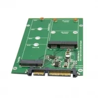 2 في 1 كومبو Mini PCI- E 2 Lane M.2 NGFF & mSATA SSD إلى SATA 3.0 III محول محول PCBA