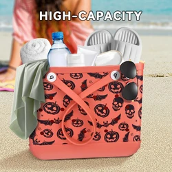 Ghosts Skeletons  beach bag waterproof washable carrying bag EVA beach hole bag shopping shoulder bag