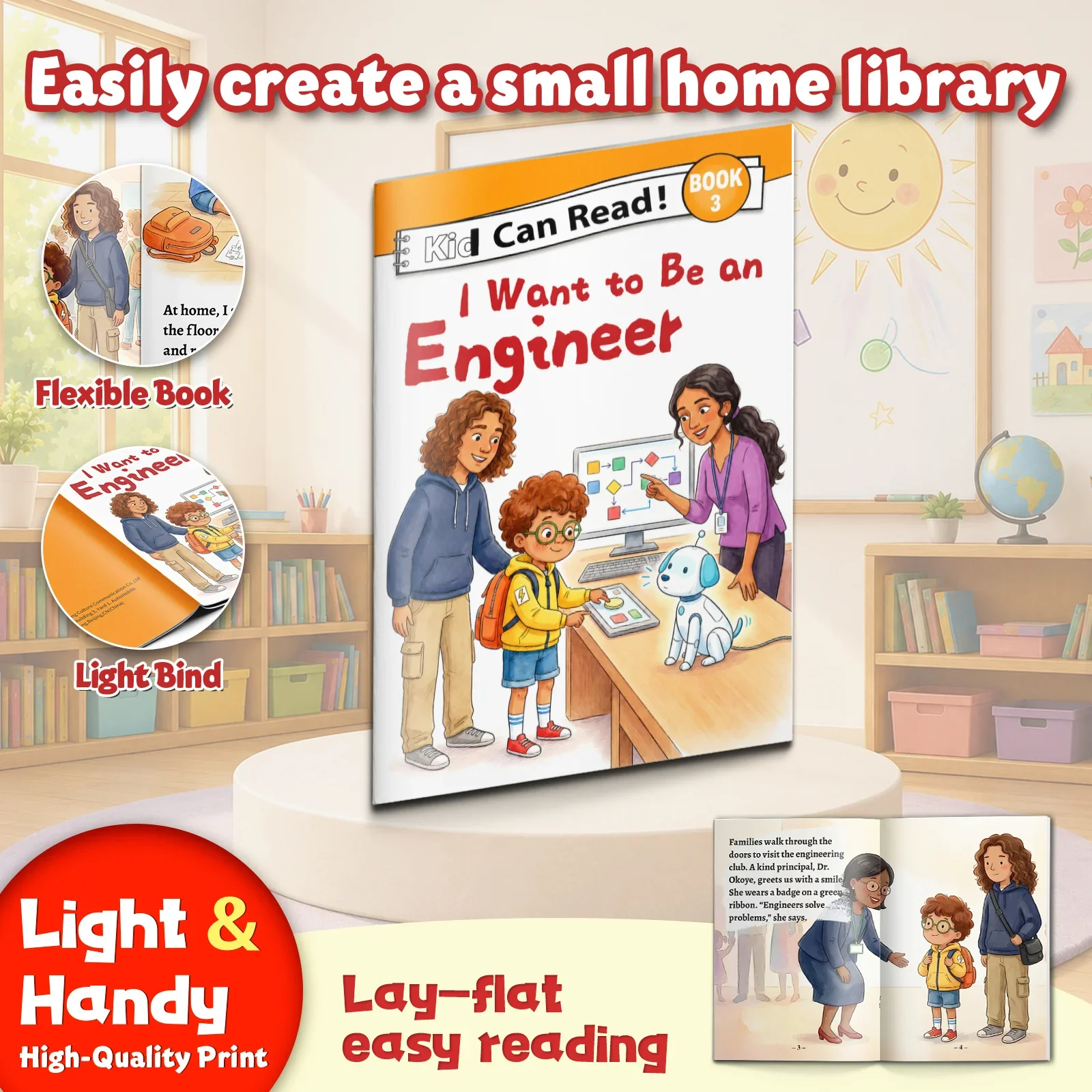 I Want to Be an Engineer, Beginning Reader STEM Career Book with Design, Building, Problem Solving and Early Reading Practice