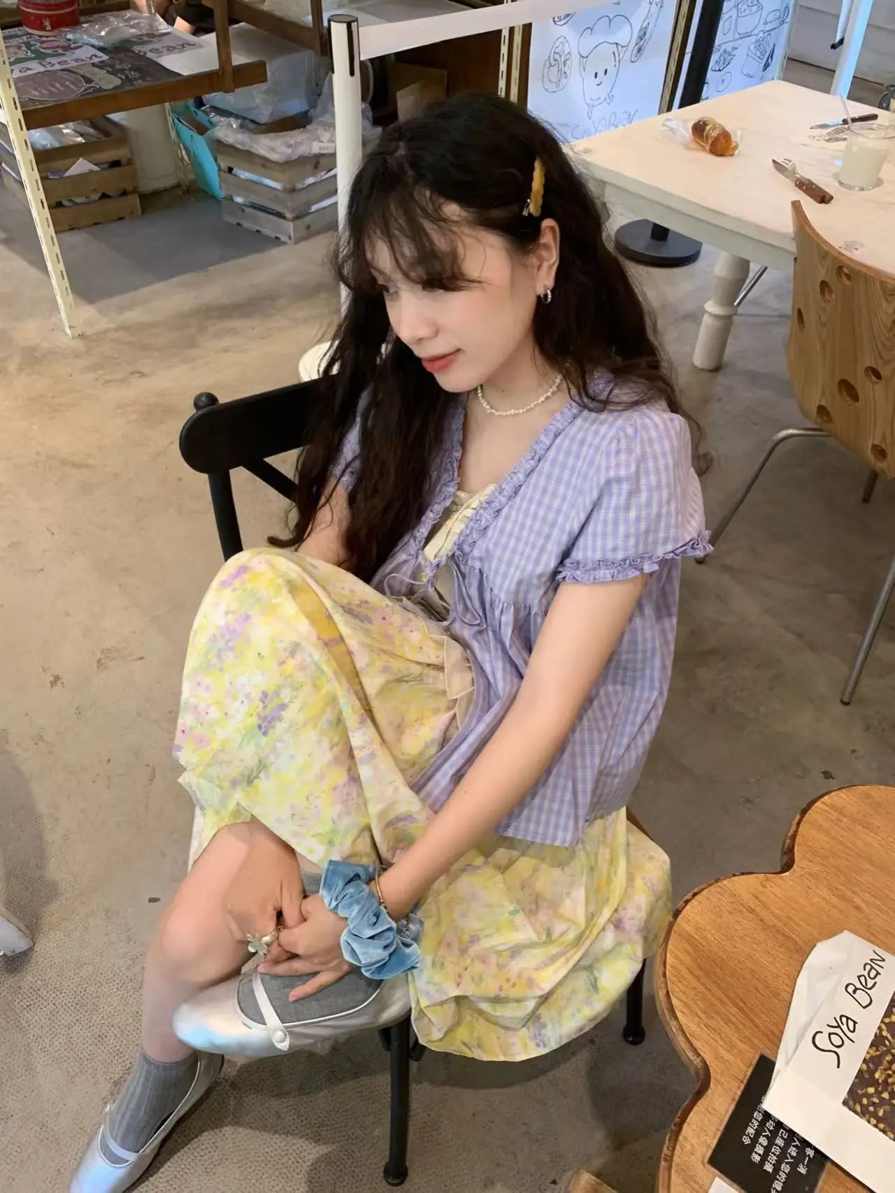 

Summer Fashion Half Skirt And Shirt Set with Lace And Plaid Short Sleeve Women's Clothing Japanese Style Vintage Flavor