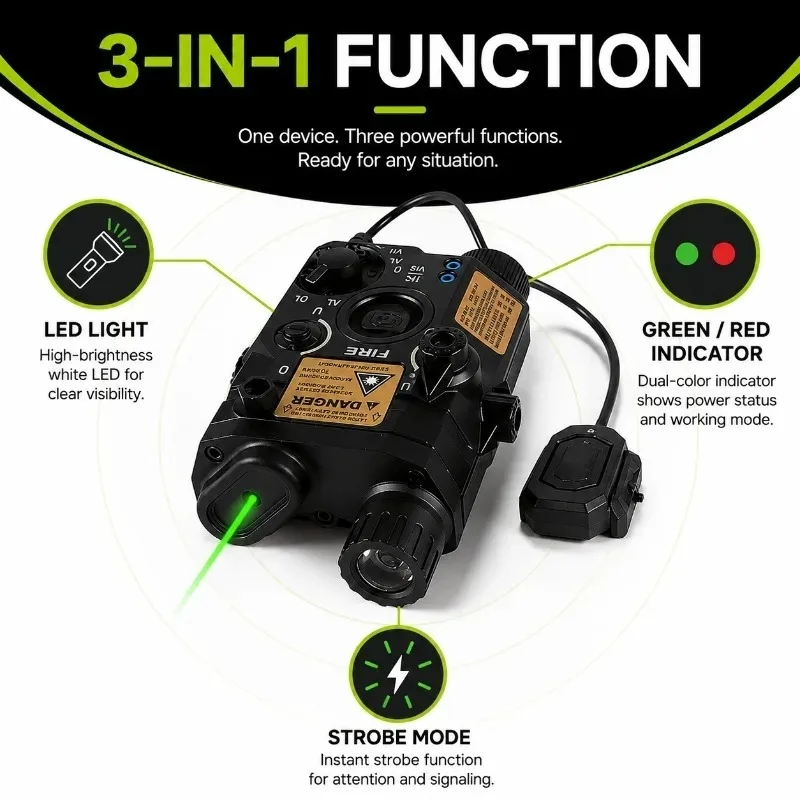 Multifunctional Outdoor Beam Locator Indicator & Bright Flashlight Mouse‑tail Control Set