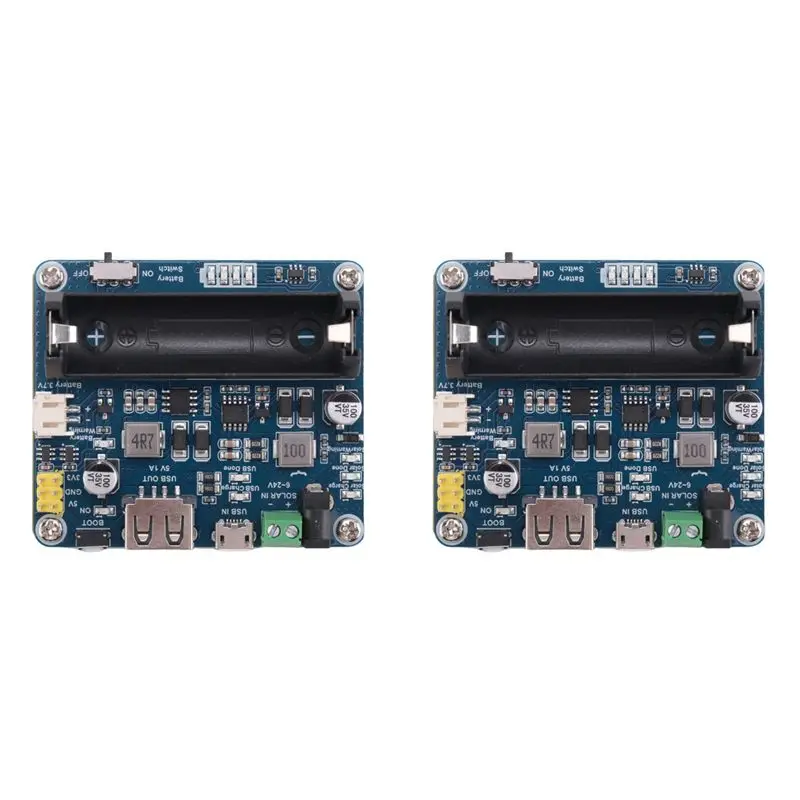 2X Waveshare Solar Power Management Module For 6V-24V Solar Panel,Supports MPPT Function,USB Connection Battery Charging