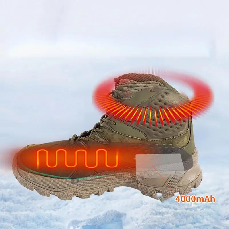 Heating Foot Warmer Shoes Rechargeable Electric Foot Warmer Free-Moving Foot Warmer Non-slip Winter Snow Boot Rechargeable