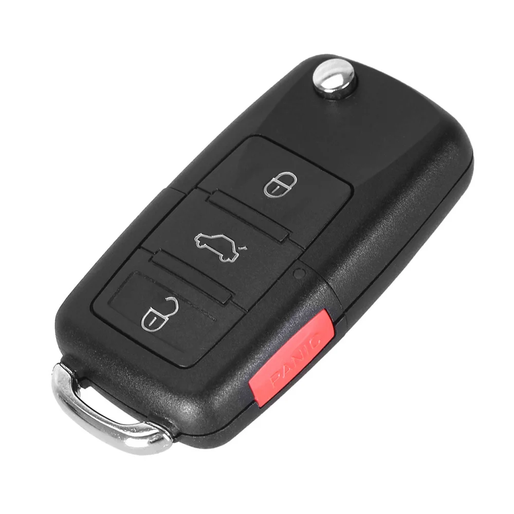 KEYYOU 4 Buttons Replacement Remote Flip Folding Car Key Shell Case For VW Volkswagen Golf MK4 Bora Fob Auto Key Blank Case