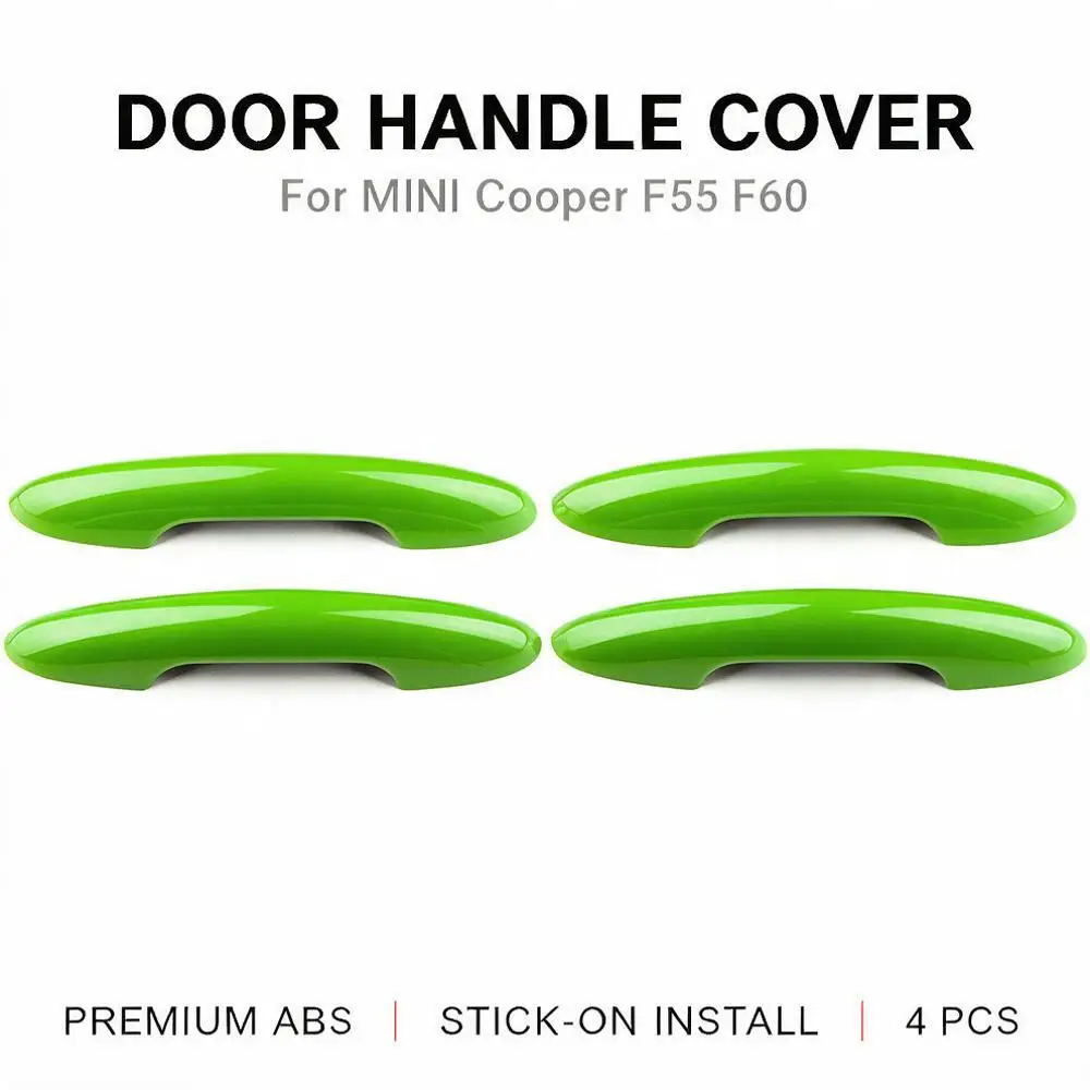 For MINI Cooper F54 Clubman 2014-2023 PC Door Handle Cover Sticker 6pcs Set Stick-on Boot Door Trim Solid Color 9 Colors