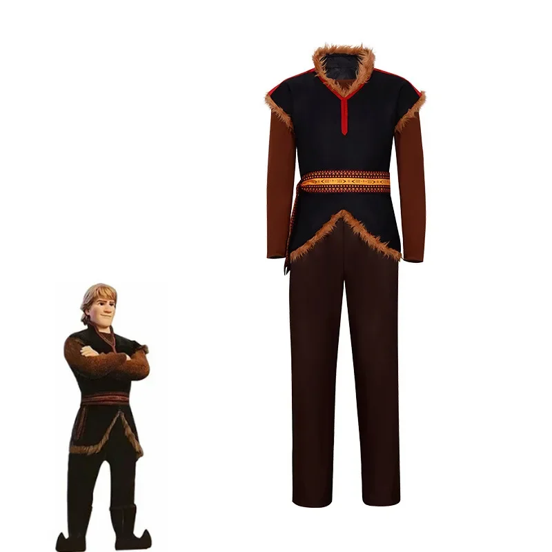 Kristoff Cosplay Costume Halloween Anime Outfit Men Stage Performance Roll Play Clothes Full Set The Prince Played The Costume