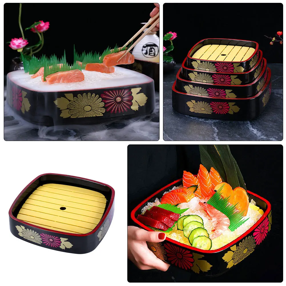 

Sushi Plate Chrysanthemum Pattern Convenient Sushi Tray Practical Food Serving Tray for Restaurant Use Japanese Sashimi Dish