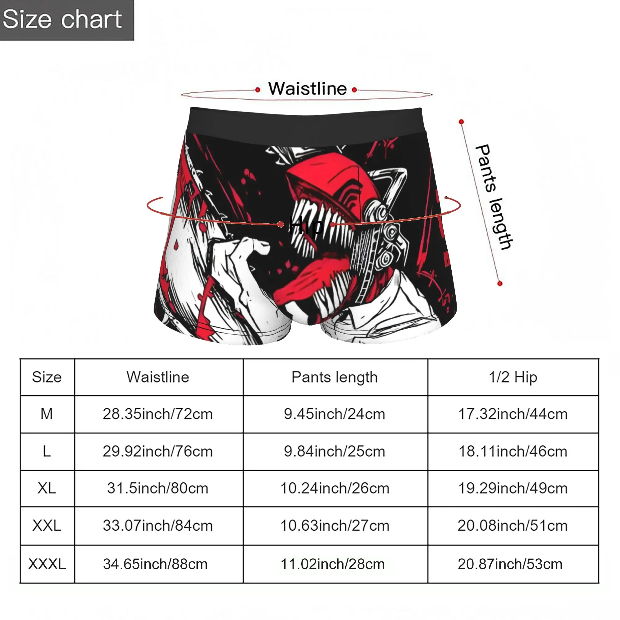 Denji  Bandai Chainsaw Man Underpants Breathbale Panties Man Underwear Print Shorts Boxer Briefs view 5